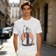 Olive t-shirt with Snoopy and Woodstock sushi print
