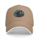 Black Baseball Cap With Mystical Black Cat And Crescent Moon Art