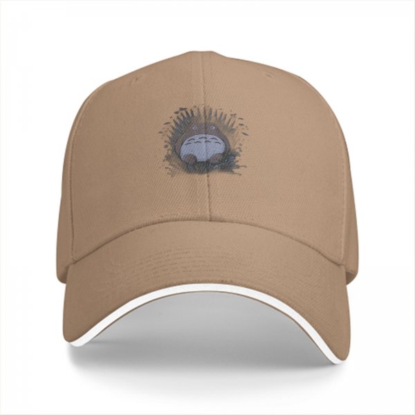 Black baseball cap with Totoro graphic print