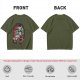 Halloween Monster Characters Driving Vintage Car Graphic T-Shirt