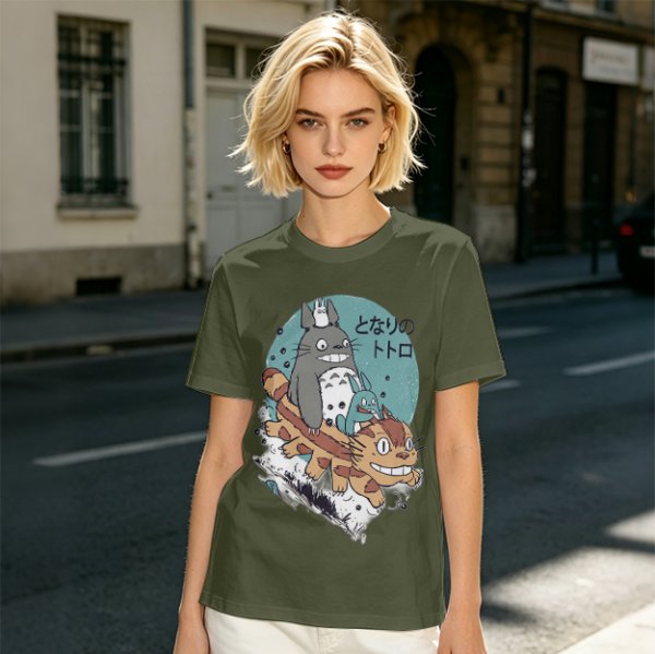 My Neighbor Totoro Characters Catbus Graphic T-Shirt