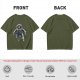 Olive T-Shirt with Floating Astronaut Graphic Print