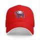 Black Baseball Cap With Cute Skull Cat Ice Cream Graphic