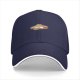 Black Baseball Cap with Toast Egg and Bacon Breakfast Print