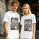 Olive Anime Graphic T-Shirt With Fist And Lightning Artwork