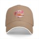 Black baseball cap with cute axolotl eating ramen graphic