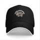 Black baseball cap with Good Morning cartoon print