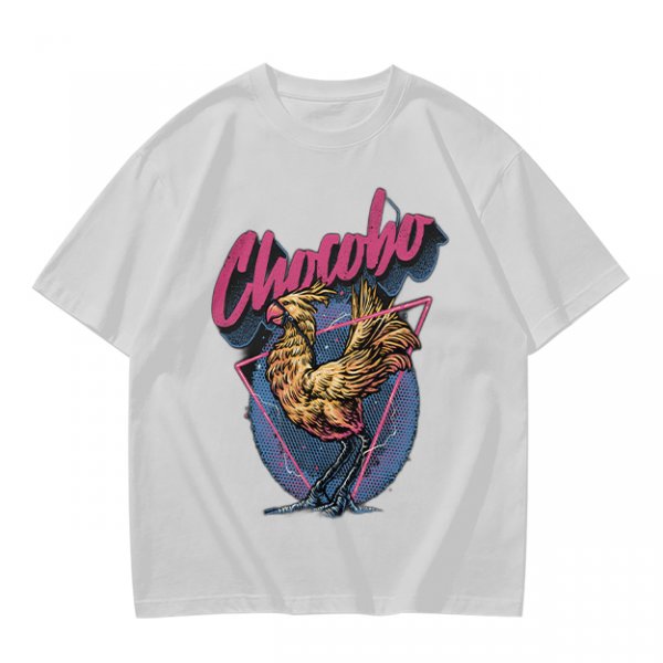Olive Chocobo Graphic T-Shirt with Retro 80s Style Print