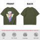 Olive T-Shirt with Steve Harrington Scoops Ahoy Ice Cream Graphic
