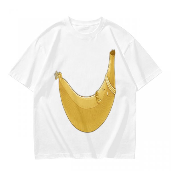 Olive Green T-Shirt With Large Banana Peel Graphic Print