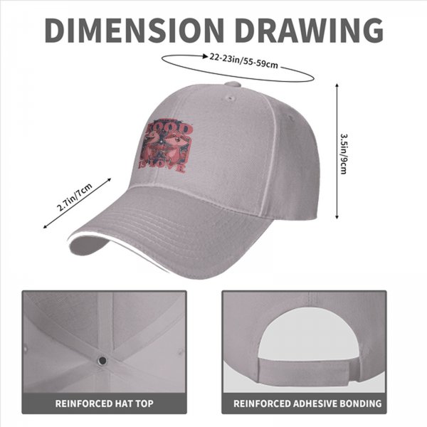 Black Baseball Cap With Food Is Love Raccoon And Opossum Graphic