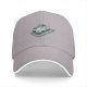 Black Baseball Cap with Sushi Tray Graphic Print