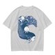 Olive T-Shirt With Two Facing Fantasy Figures And Orb Art Print