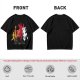 Olive Graphic T-Shirt with King Evolution Character Silhouettes