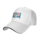 Black Baseball Cap With Interlocking Llama Graphic Print
