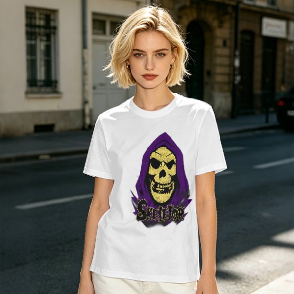 Olive T-Shirt With Skeletor Graphic Print