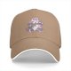 Black baseball cap with cute Mount Fuji character graphic design