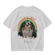 Trash Can Not Trash Raccoon Rainbow Graphic T-Shirt
