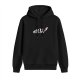 Black Hoodie With Evolution Of Surfer Graphic Print