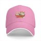 Black Baseball Cap With Cute Cat Ramen Bowl Graphic