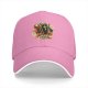 Black baseball cap with coffin ghost floral 'Get In Loser' print