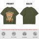 Olive t-shirt with 'I Believe In Cheesus Crust' pizza graphic