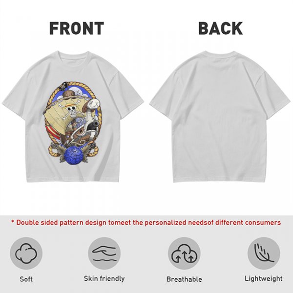 One Piece Going Merry Pirate Ship Graphic T-Shirt