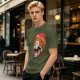 Olive T-Shirt With Ramen Skull Graphic Print