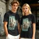 Olive T-Shirt With Pirate Ship In Glass Jar Artwork