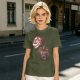 Olive Green T-Shirt With Piranha Plant Graphic Print