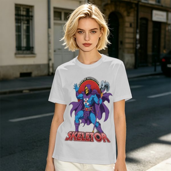 Skeletor Lord of Destruction Graphic Olive T-Shirt