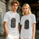 Olive Green T-Shirt with Purranormal Cat Skeleton Tarot Art