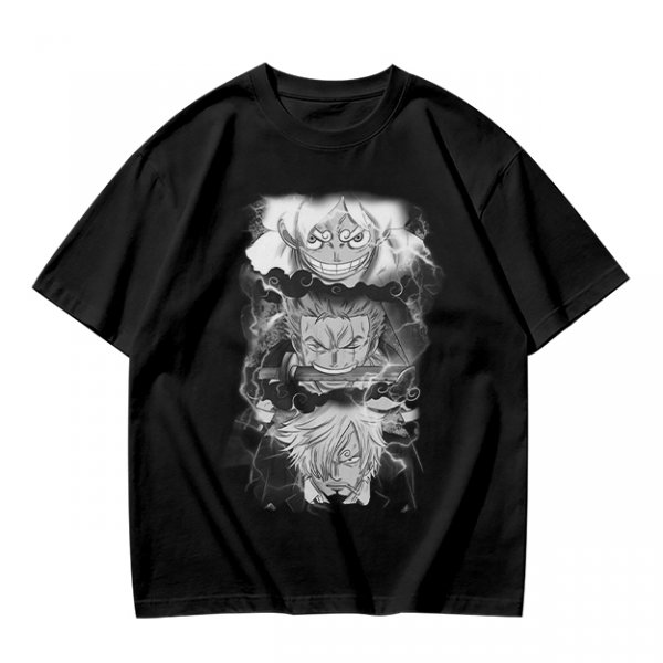 One Piece Straw Hat Crew Monochrome Graphic T-Shirt