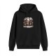 Black hoodie with 'Caffeine Powers Activate!' coffee graphic