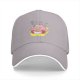 Black baseball cap featuring Kirby eating ramen