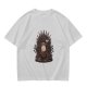 Olive T-shirt with Grumpy Cat on Iron Throne Saying No