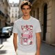Olive T-Shirt with Strawberry Milk Carton Cat Shop Graphic