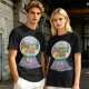 Olive T-Shirt With Cat Gumball Machine Artwork