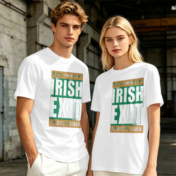 Irish Exit Funny St. Patrick's Day T-Shirt Design