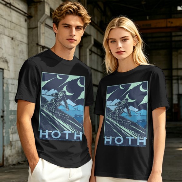 Hoth Skiing Graphic Tee for Winter Sports Fans