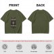 Olive green coffee graphic t-shirt with 'First drink the coffee then things will done' text