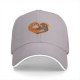 Black Baseball Cap With Hugging Monkeys Heart Design