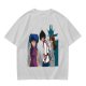 Anime Character Graphic Olive Green T-Shirt