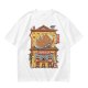 Olive T-Shirt With Cat Gyoza Restaurant Illustration