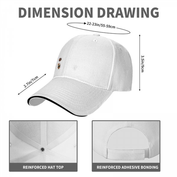 Black baseball cap with cute small animal graphic