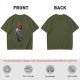 Olive Green T-Shirt With Batman Eating Ramen Graphic