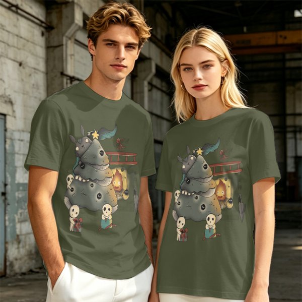 Studio Ghibli Fantasy Creature Graphic T-Shirt Design