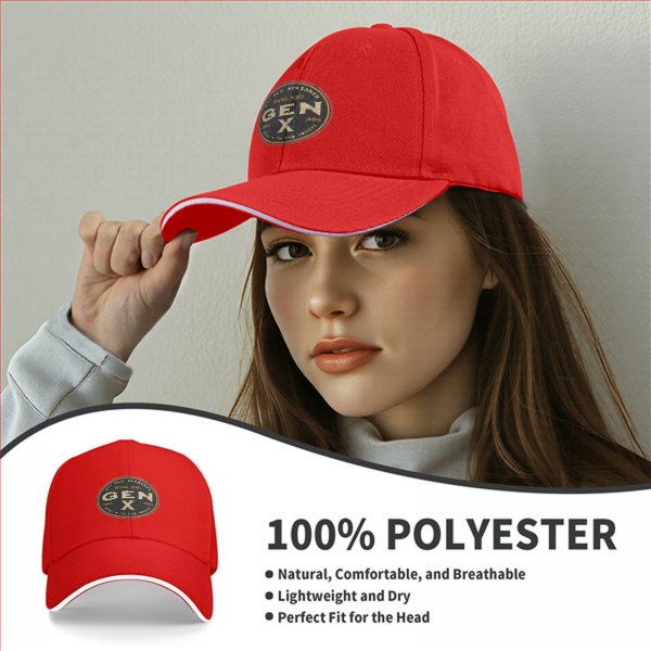 Black Baseball Cap With Gen X Original Rebel Vintage Badge
