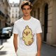 Olive T-Shirt With Cute Cartoon Chick Graphic