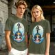One Piece Brook Playing Violin on Laboon Whale Moon T-Shirt Print